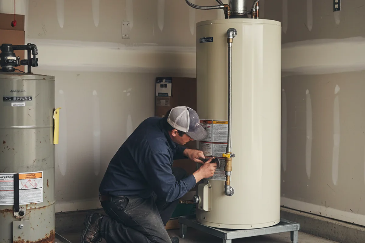 Water heater and shutoff valve replacement in Blair