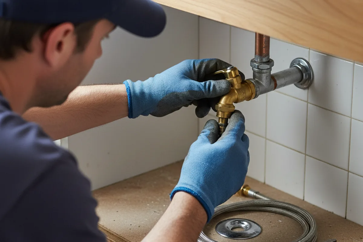 Shutoff valve and fitting work during Faucet and Fixture Repair in Blair